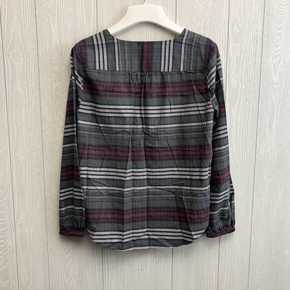 Madewell V-Neck Button-Down Shirt in Pineview Plaid Small NWT - Picture 9 of 9